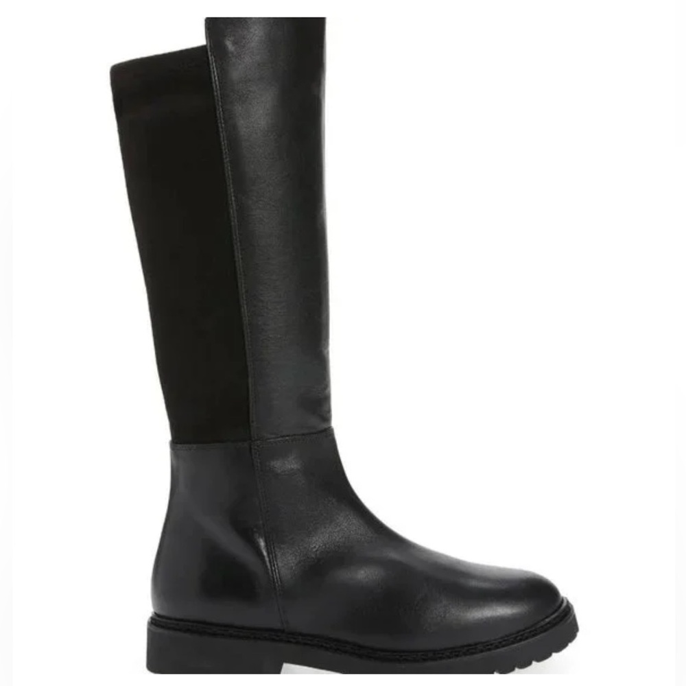 AQUATALIA Mattie Water
Resistant Black Leather/Suede
Tall Boot size 6 preowned